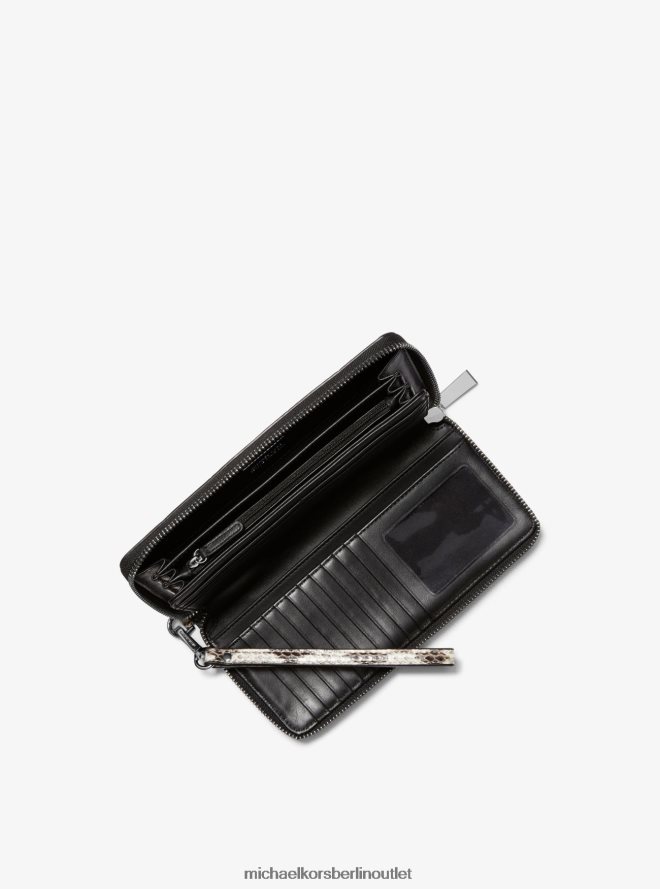 Zubehör de Michael Kors Frauen Kontinentales Portemonnaie aus Schlangenleder natürlich 404V221701