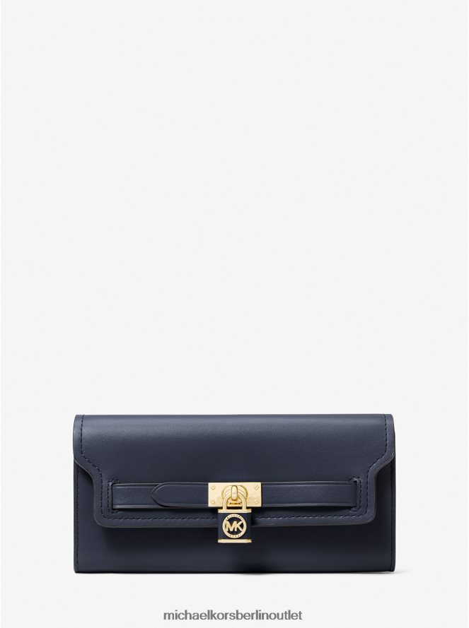 Zubehör de Michael Kors Frauen Hamilton Legacy große Lederbrieftasche Marine 404V221691