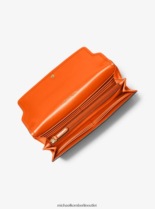 Zubehör de Michael Kors Frauen Hamilton Legacy große Lederbrieftasche optisches Orange 404V221690