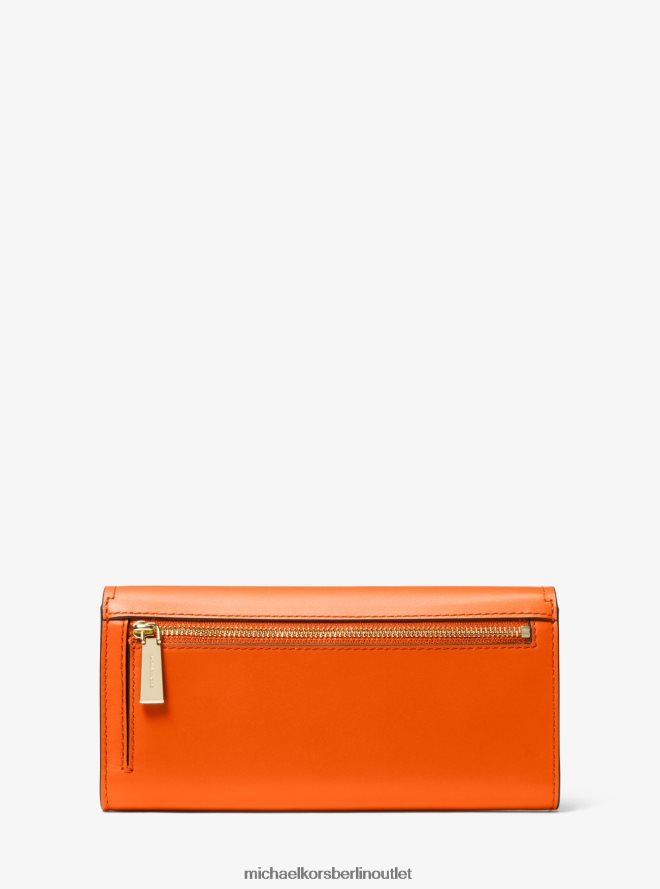 Zubehör de Michael Kors Frauen Hamilton Legacy große Lederbrieftasche optisches Orange 404V221690