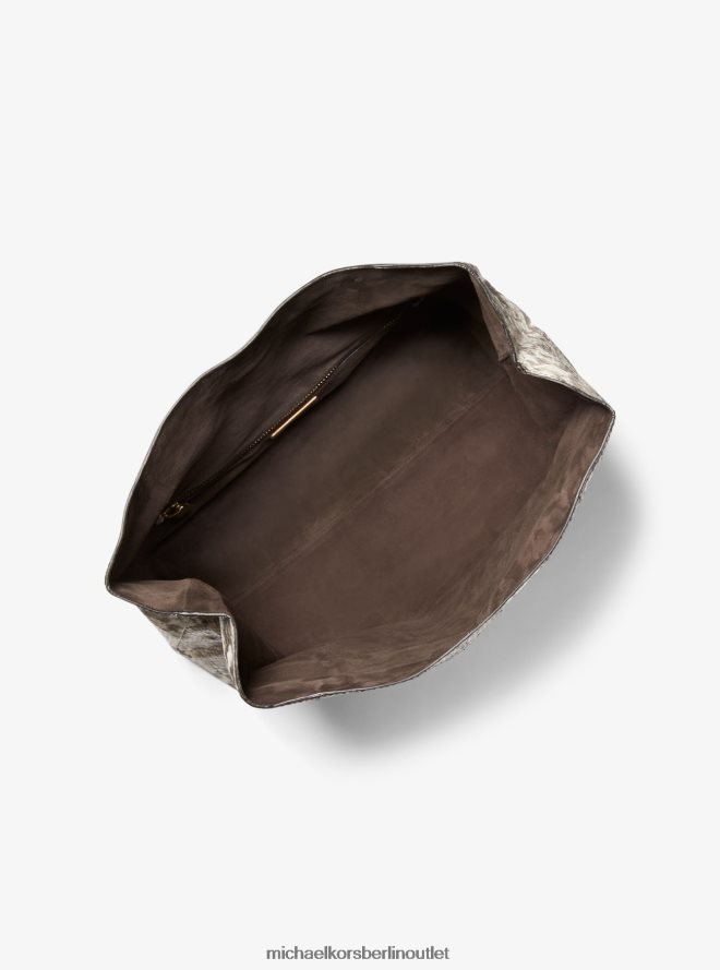 Zubehör de Michael Kors Frauen Lunch-Taschen-Clutch aus der Kollektion mit Monogramm-Python-Prägung natürlich 404V221648