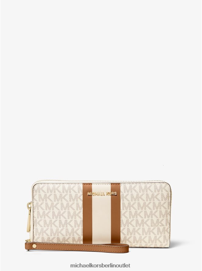 Zubehör de Michael Kors Frauen Kontinentales Armband mit Logostreifen Vanille/Eichel 404V221552