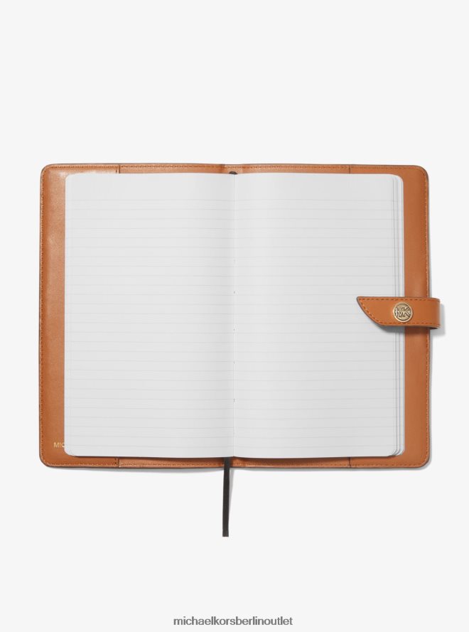 Zubehör de Michael Kors Frauen Mittelgroßes Notizbuch mit Logostreifen Brn/Eichel 404V221548