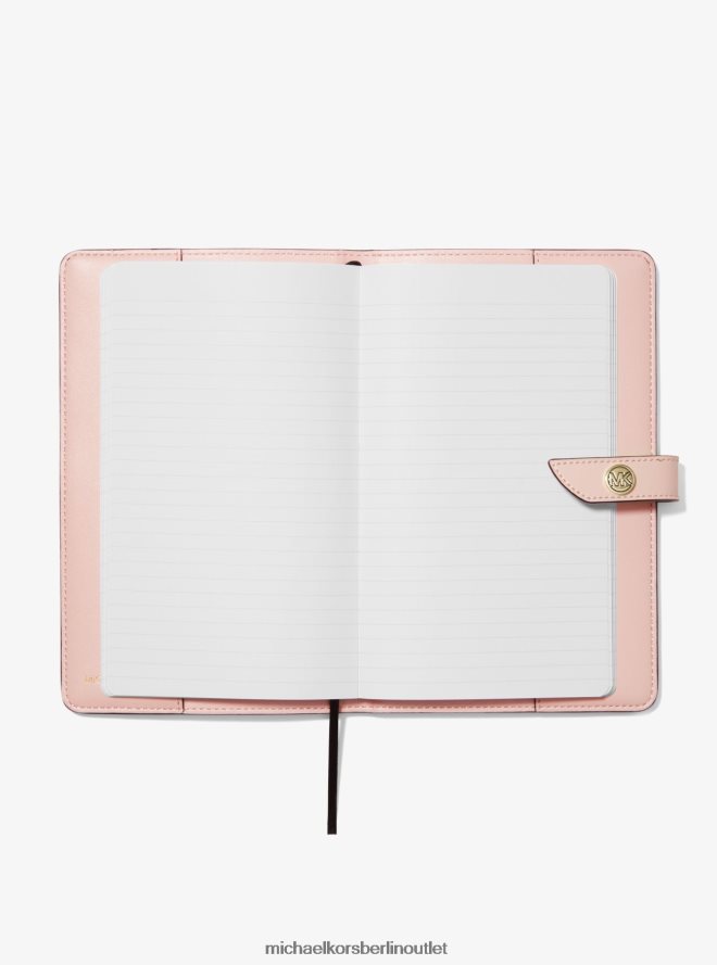 Zubehör de Michael Kors Frauen Mittelgroßes Notizbuch mit Logostreifen Vanille/Zartrosa 404V221549