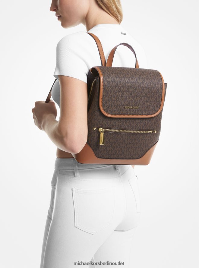 Zubehör de Michael Kors Frauen Harrison mittelgroßer Logo-Rucksack Brn/Eichel 404V221214