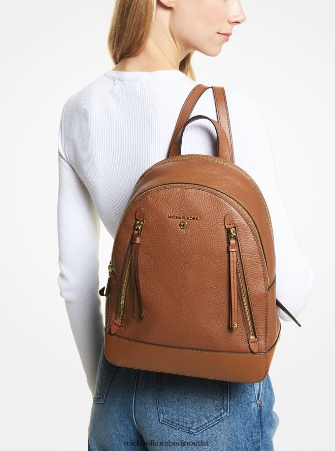 Zubehör de Michael Kors Frauen Mittelgroßer Rucksack „Brolyn“ aus genarbtem Leder Gepäck 404V221206