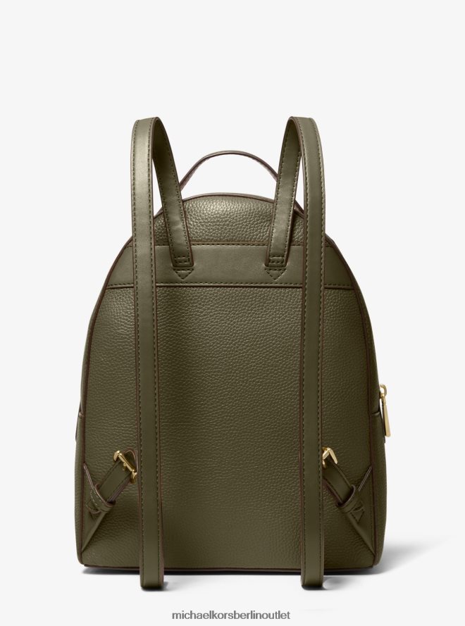 Zubehör de Michael Kors Frauen Mittelgroßer Valerie-Rucksack aus genarbtem Leder Olive 404V221229