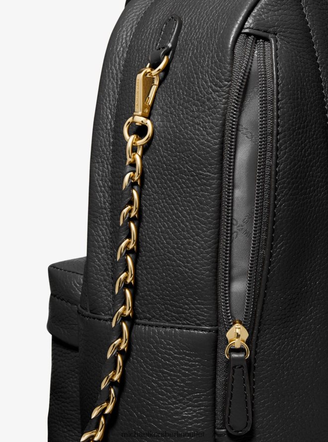 Zubehör de Michael Kors Frauen Slater mittelgroßer Rucksack aus genarbtem Leder Schwarz 404V221236