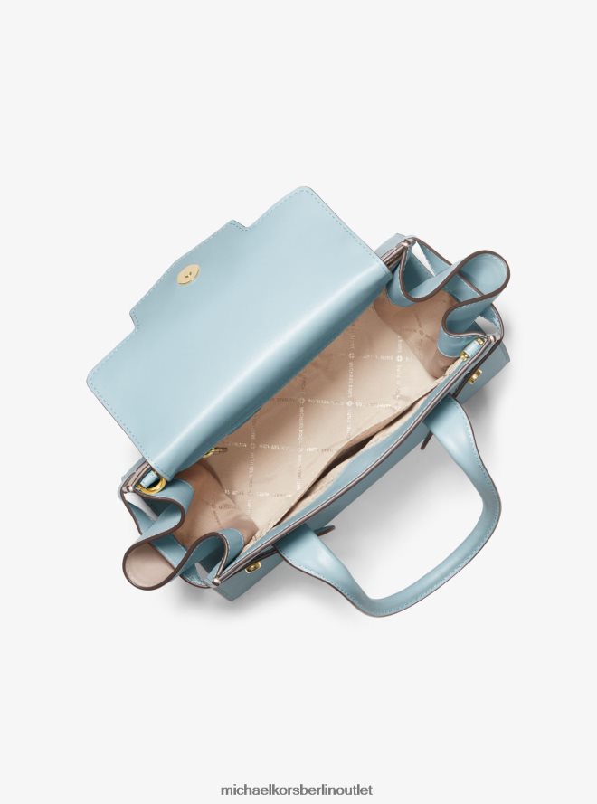 Zubehör de Michael Kors Frauen Carmen mittelgroße Umhängetasche aus Kunstleder mit Gürtel vista blau 404V221458
