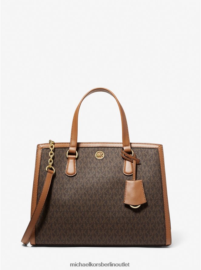 Zubehör de Michael Kors Frauen Chantal mittelgroße Logo-Umhängetasche Brn/Eichel 404V221416