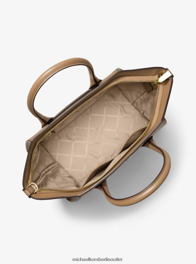 Zubehör de Michael Kors Frauen Große Avril-Ledertasche mit Reißverschluss oben Schale 404V221449