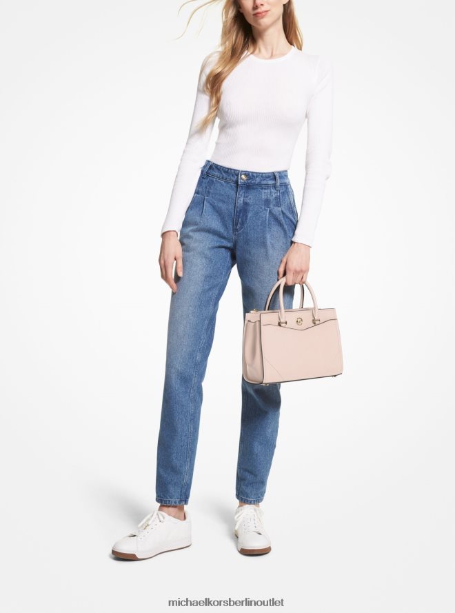 Zubehör de Michael Kors Frauen Immer mittelgroße Umhängetasche aus Saffiano-Leder zartes Rosa 404V221442