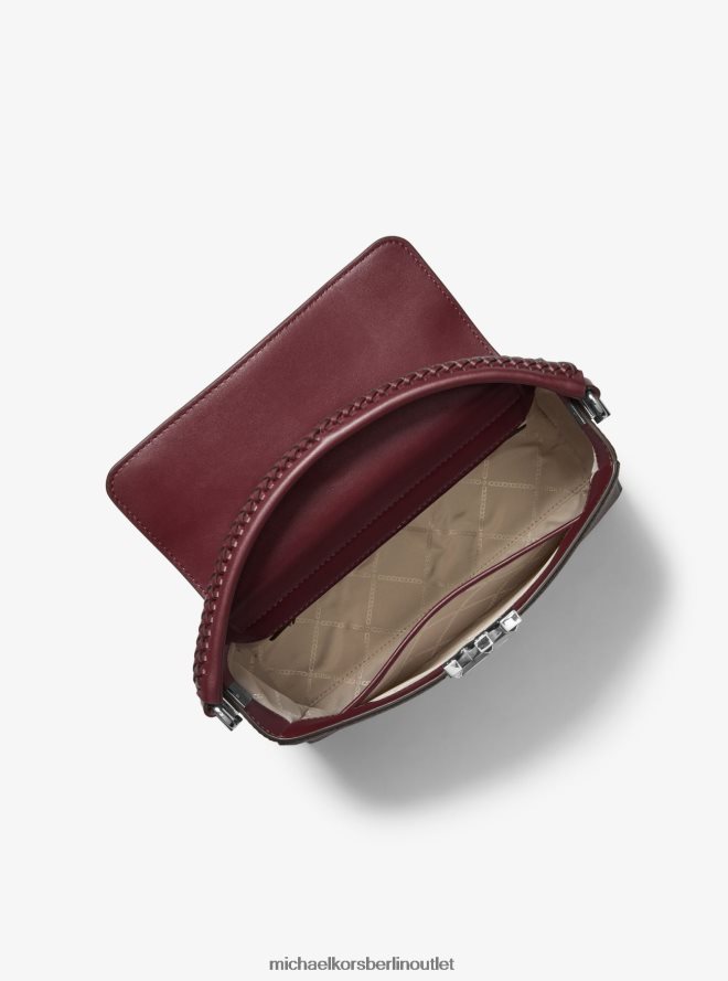 Zubehör de Michael Kors Frauen Karlie mittelgroße Umhängetasche mit Logo Merlot 404V221486