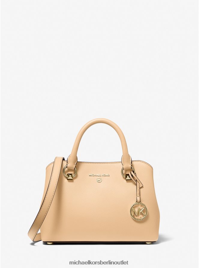 Zubehör de Michael Kors Frauen Kleine Edith-Umhängetasche aus Saffiano-Leder Buttermilch 404V221459
