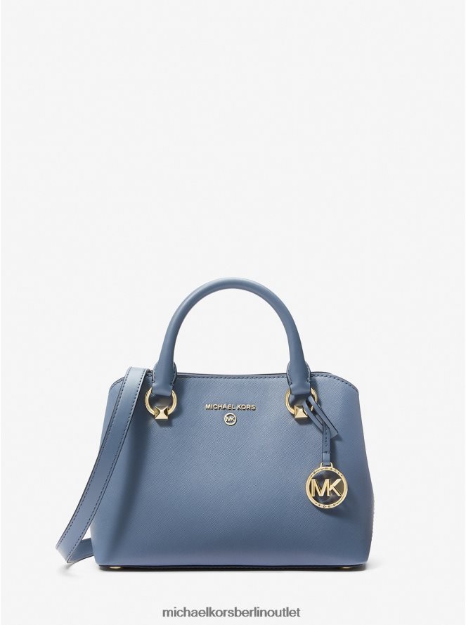 Zubehör de Michael Kors Frauen Kleine Edith-Umhängetasche aus Saffiano-Leder Denim 404V221461
