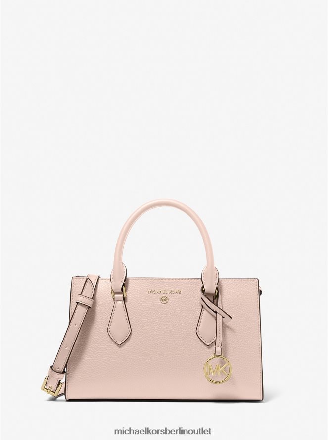 Zubehör de Michael Kors Frauen Kleine Valerie-Umhängetasche aus genarbtem Leder zartes Rosa 404V221489