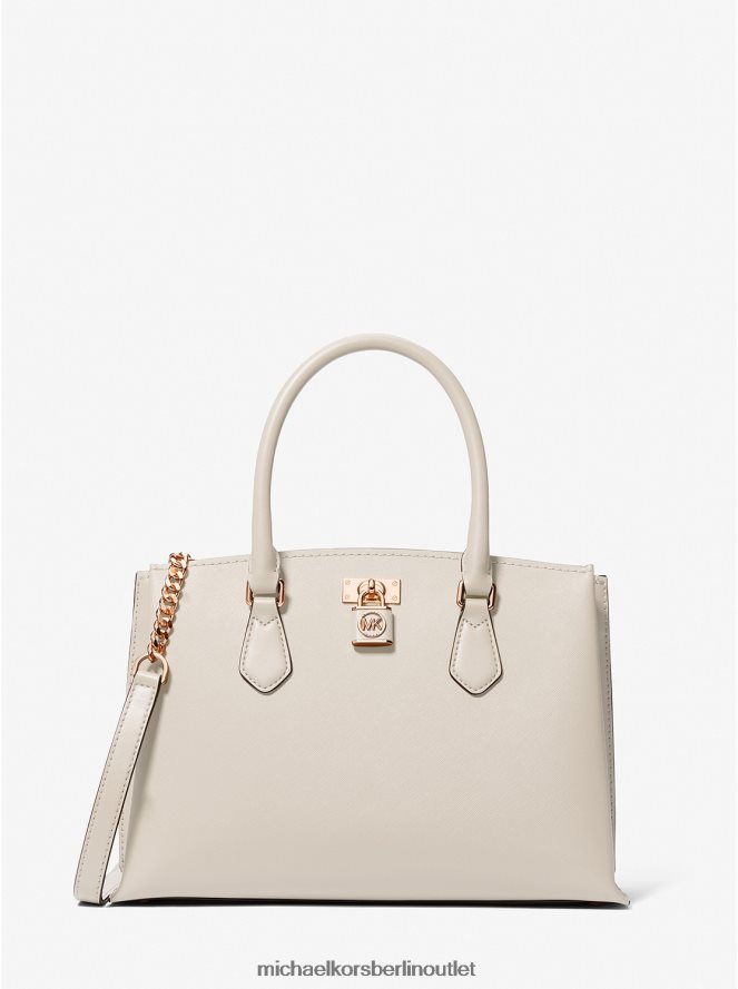 Zubehör de Michael Kors Frauen Rubinrote mittelgroße Umhängetasche aus Saffiano-Leder Es ist Sahne 404V221477