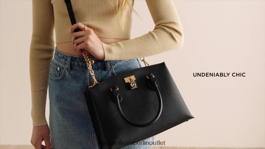 Zubehör de Michael Kors Frauen Rubinrote mittelgroße Umhängetasche aus Saffiano-Leder Kamel 404V221482