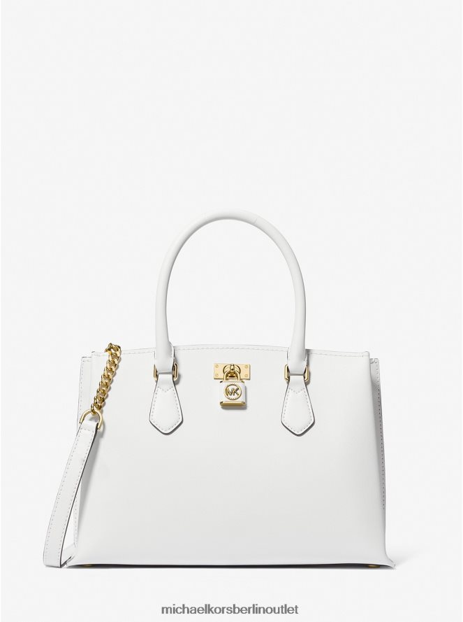 Zubehör de Michael Kors Frauen Rubinrote mittelgroße Umhängetasche aus Saffiano-Leder Optik weiß 404V221480