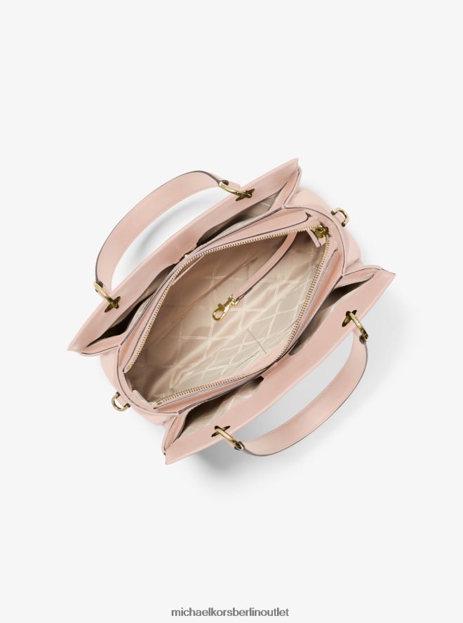 Zubehör de Michael Kors Frauen Susan mittelgroße gesteppte Ledertasche zartes Rosa 404V221513