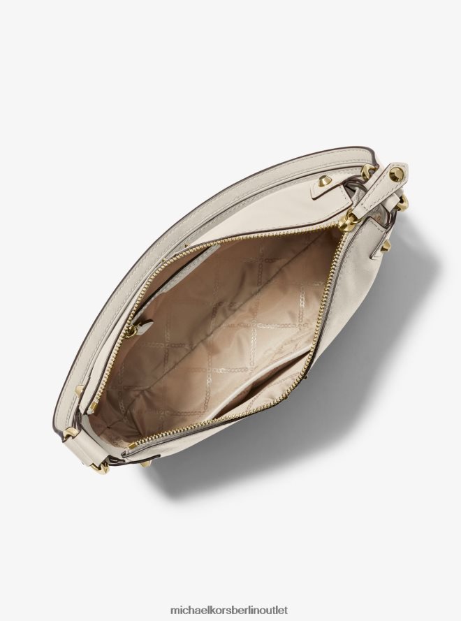 Zubehör de Michael Kors Frauen Große Astor-Umhängetasche aus Leder mit Nieten Es ist Sahne 404V221290