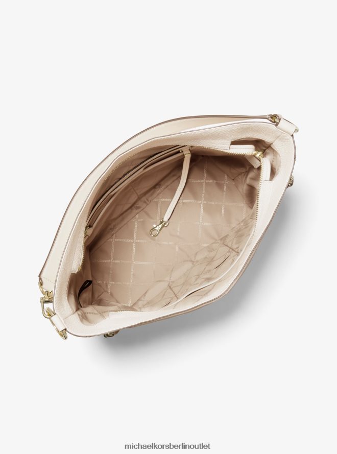 Zubehör de Michael Kors Frauen Große Umhängetasche „Brolyn“ aus genarbtem Leder Es ist Sahne 404V221379