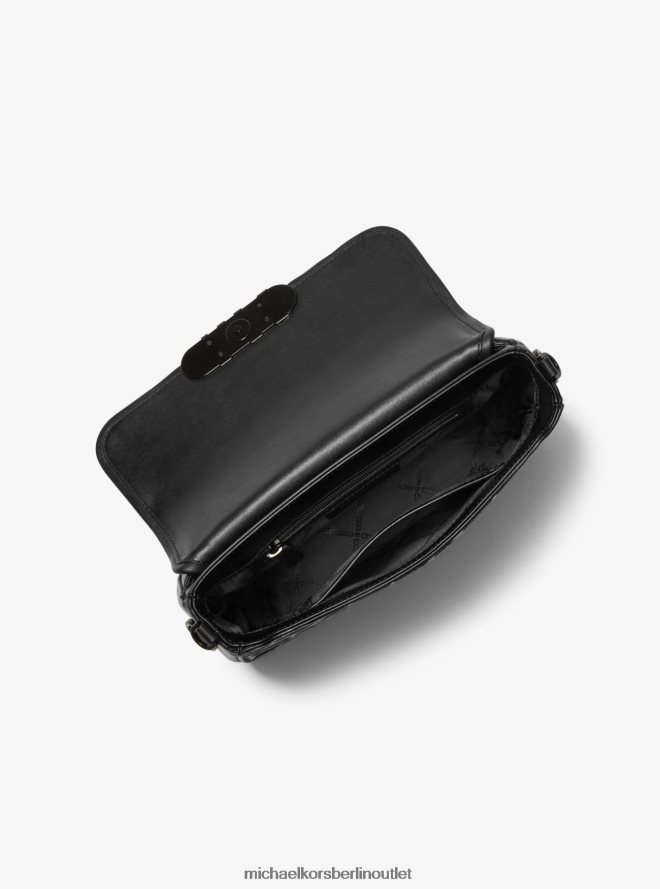 Zubehör de Michael Kors Frauen Mittlere Umhängetasche aus Kalbshaar mit Animal-Print von Parker Schwarz-Weiss 404V221324