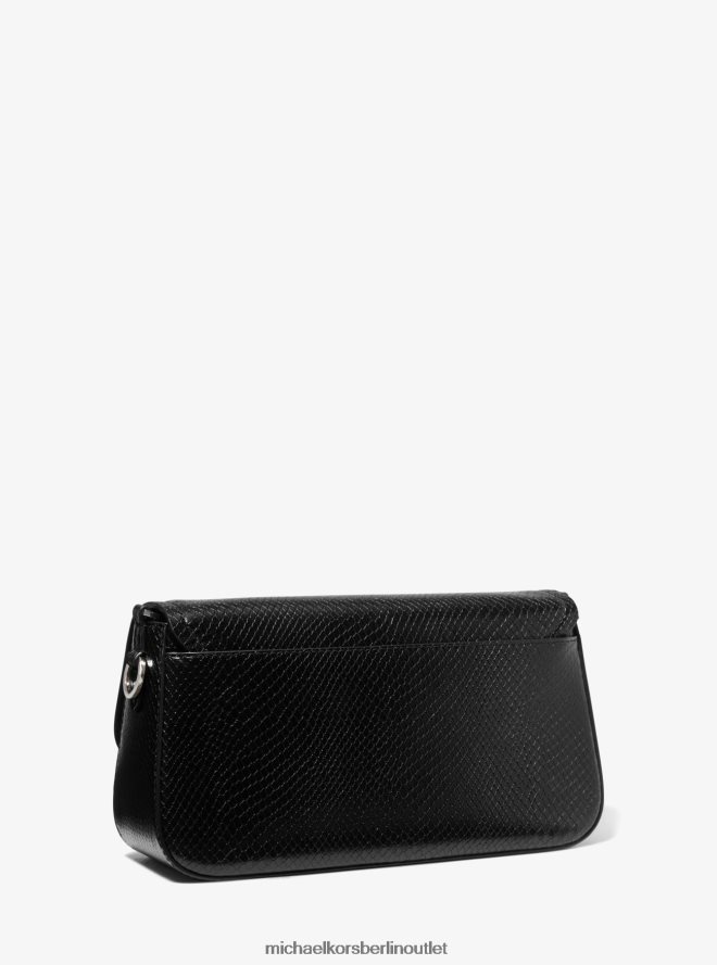 Zubehör de Michael Kors Frauen Mittlere Umhängetasche aus Leder mit Schlangenprägung von Parker Schwarz 404V221368