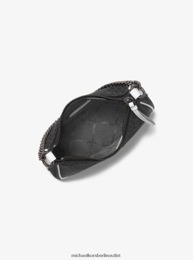 Zubehör de Michael Kors Frauen Umhängetasche mit kleinem Logo und Jet-Set-Charm Optik weiß 404V221378