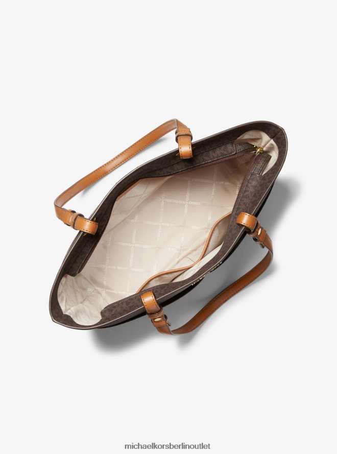 Zubehör de Michael Kors Frauen Bedford mittelgroße Tragetasche mit Logo Brn/Eichel 404V221173