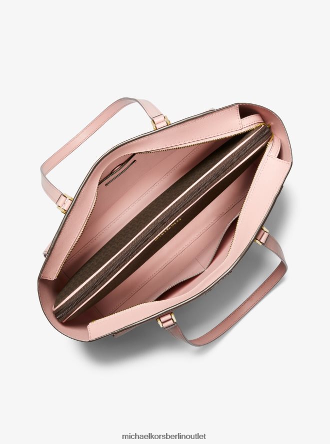 Zubehör de Michael Kors Frauen Große 2-in-1-Tragetasche „Sally“ aus Saffiano-Leder und Logo Rosa 404V221118