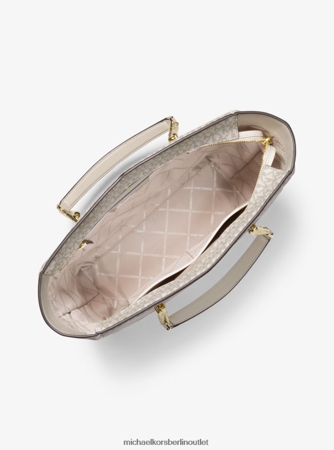Zubehör de Michael Kors Frauen Große Blaire-Tragetasche mit Logo Van/Creme 404V221171