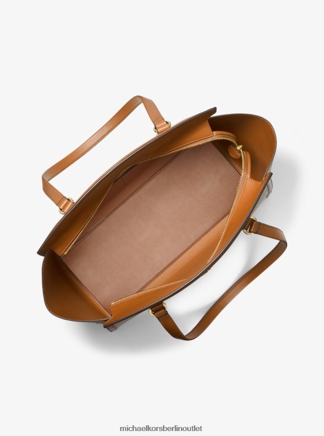 Zubehör de Michael Kors Frauen Große Chantal-Tragetasche mit Logo Vanille/Eichel 404V221166