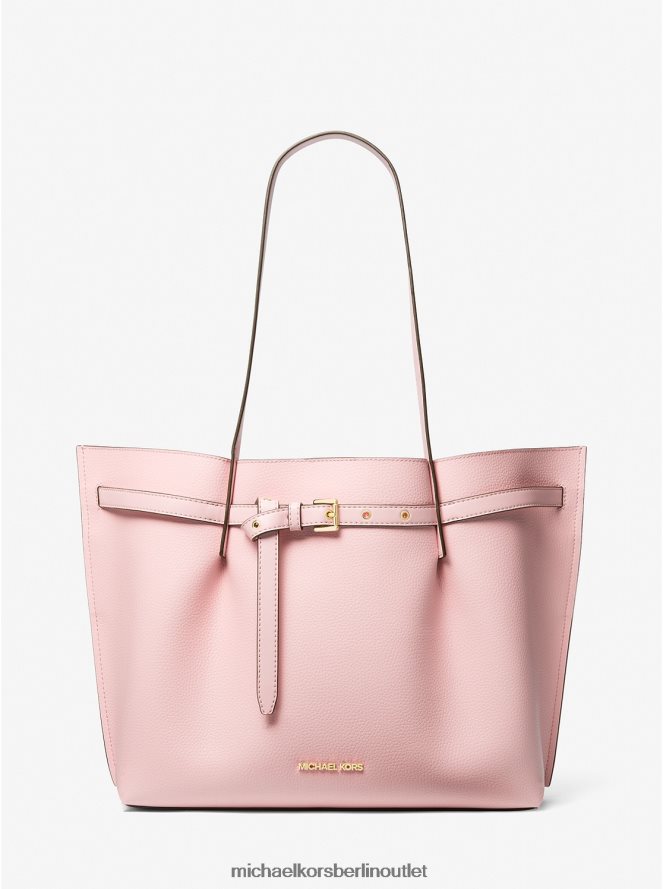 Zubehör de Michael Kors Frauen Große Tragetasche „Emilia“ aus gekrispeltem Leder Puderrouge 404V221108