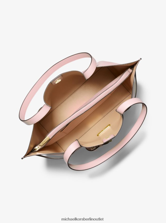 Zubehör de Michael Kors Frauen Große Tragetasche „Emilia“ aus gekrispeltem Leder Puderrouge 404V221108