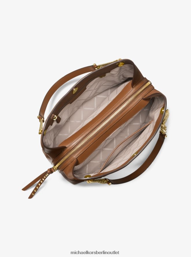 Zubehör de Michael Kors Frauen Große Umhängetasche aus gekrispeltem Leder von Piper Gepäck 404V221069