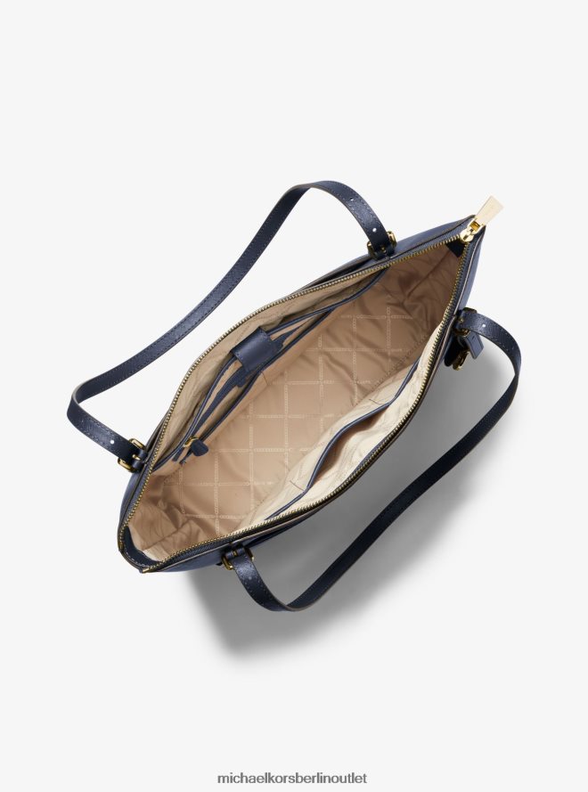 Zubehör de Michael Kors Frauen Große Voyager-Einkaufstasche aus Saffiano-Leder Marine 404V221150