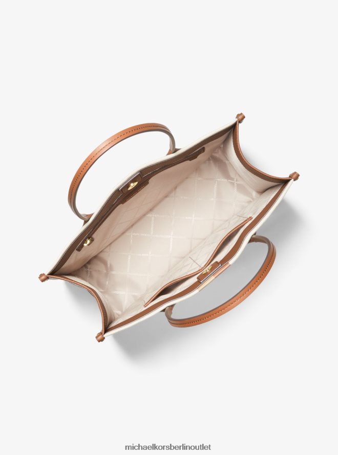 Zubehör de Michael Kors Frauen Heidi große, gestreifte Canvas-Einkaufstasche Gepäck multi 404V221186