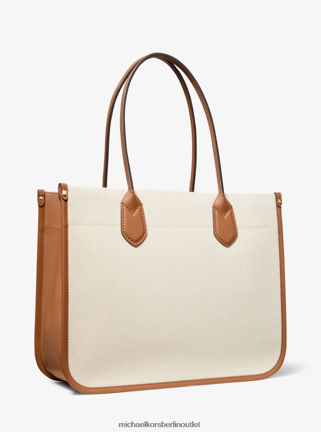 Zubehör de Michael Kors Frauen Heidi große, gestreifte Canvas-Einkaufstasche Gepäck multi 404V221186