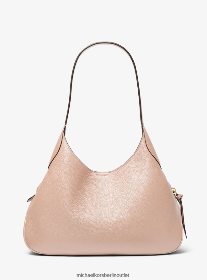 Zubehör de Michael Kors Frauen Kelsey große Umhängetasche aus genarbtem Leder zartes Rosa 404V221136