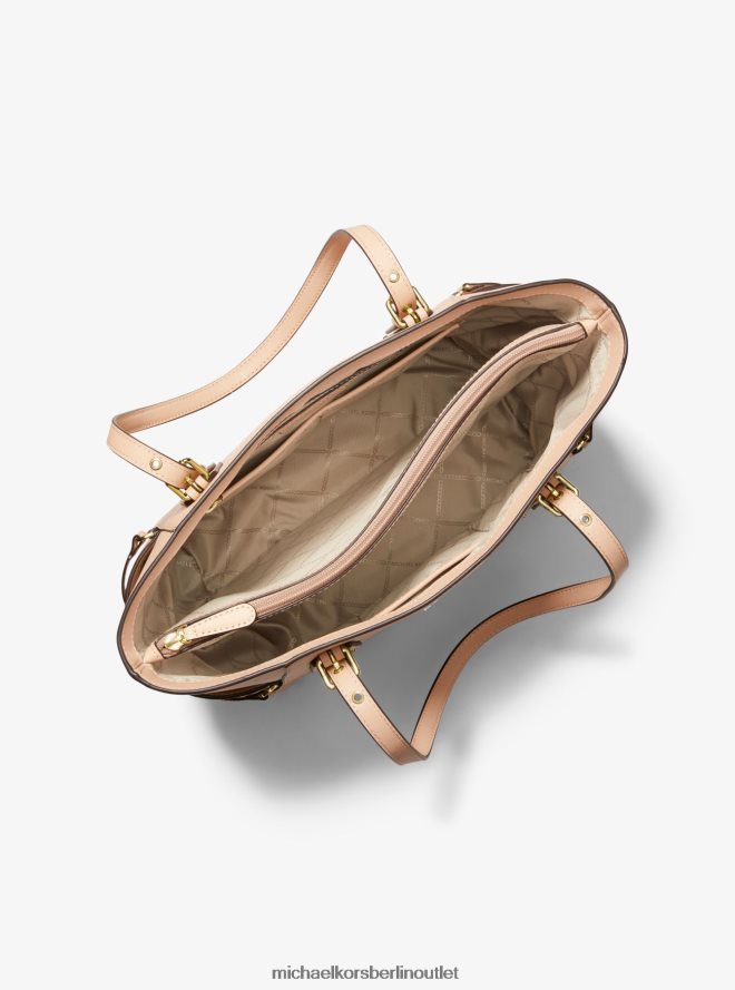 Zubehör de Michael Kors Frauen Kleine Voyager-Einkaufstasche aus Saffiano-Leder Auster 404V221066