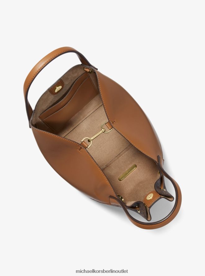 Zubehör de Michael Kors Frauen Phoebe große zweifarbige Logo-Beuteltasche braun 404V221127