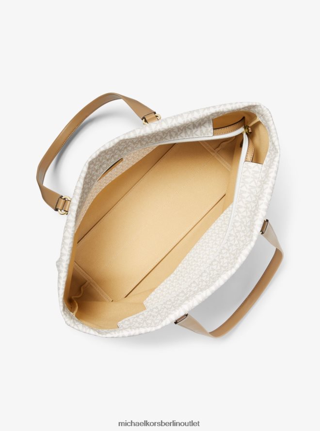 Zubehör de Michael Kors Frauen Slater-Einkaufstasche mit großem Logo Kamel 404V221078