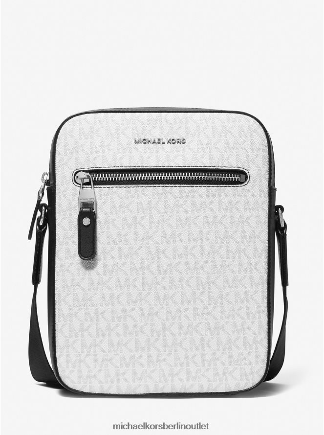 Zubehör de Michael Kors Frauen Flugtasche mit Henry-Logo helles Weiß 404V221032