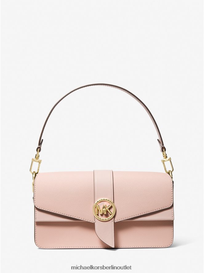 Zubehör de Michael Kors Frauen Greenwich mittelgroße Umhängetasche aus Saffiano-Leder zartes Rosa 404V22925