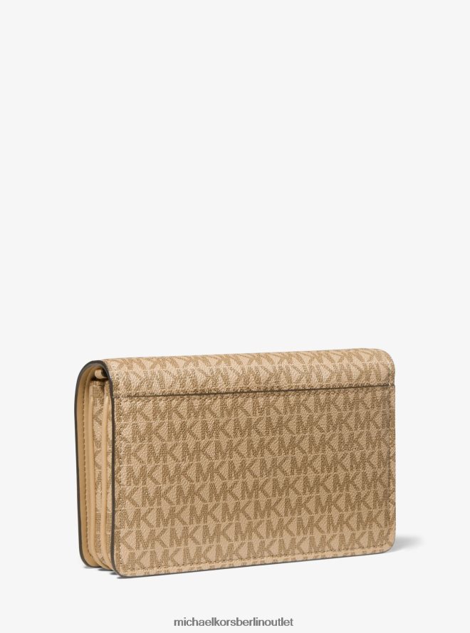 Zubehör de Michael Kors Frauen Große Jet-Set-Umhängetasche mit Logo Kamel 404V22764