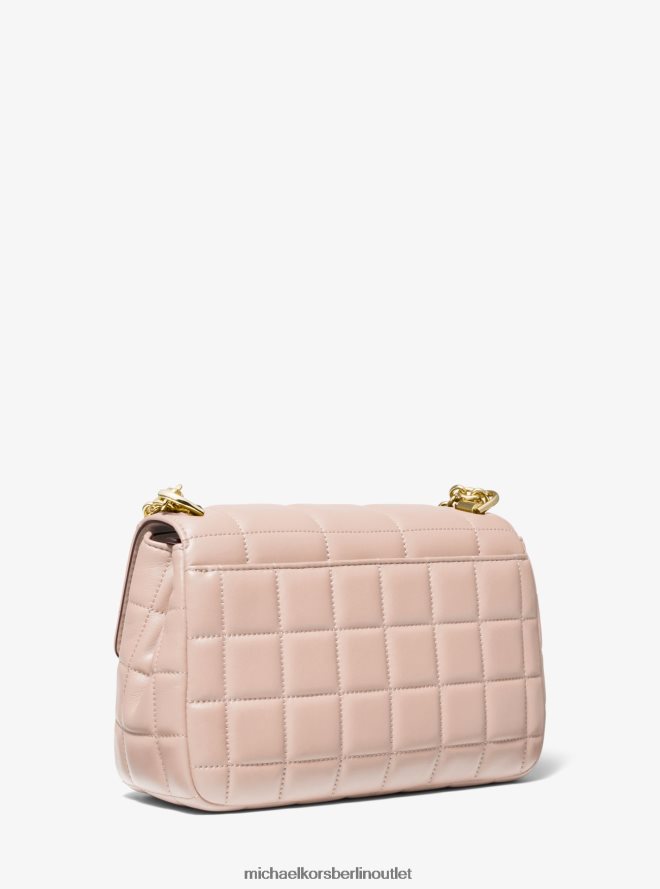 Zubehör de Michael Kors Frauen Große Soho-Umhängetasche aus gestepptem Leder zartes Rosa 404V22997