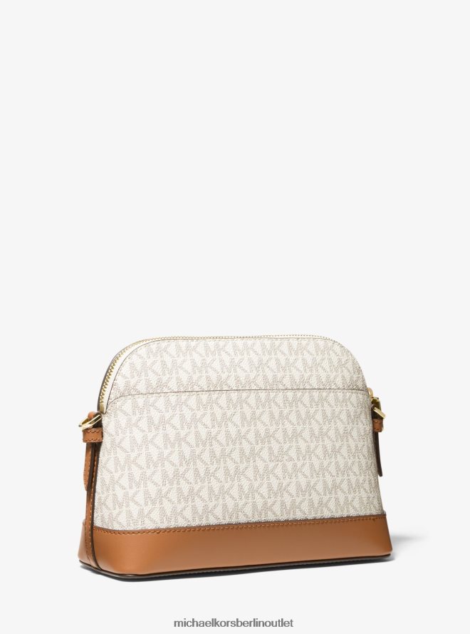 Zubehör de Michael Kors Frauen Große Umhängetasche mit Logo-Kuppel Vanille/Eichel 404V22935