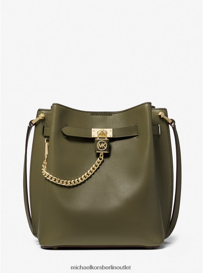 Zubehör de Michael Kors Frauen Hamilton Legacy mittelgroße Umhängetasche aus Leder Olive 404V22692