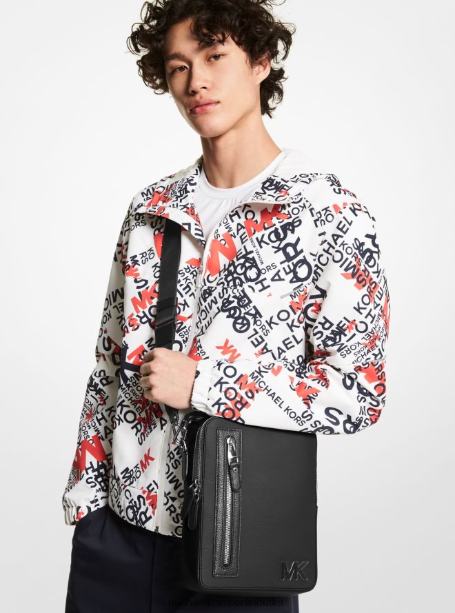 Zubehör de Michael Kors Frauen Hudson-Flugtasche aus Leder Schwarz 404V22955